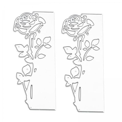 LOVIVER 3x 2 Stücke Rose Blume Gestanzte DIY Scrapbooking Blumenrahmen Prägewerkzeug Stanzschablonen für Einladungen Kartenherstellung von LOVIVER