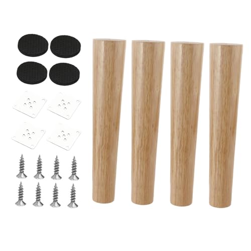 LOVIVER 4 Stück Möbelbeine aus Holz, Zubehör, rund, konisch, modern, Couchfüße, Sofabeine für Tisch, Fußhocker, Stuhl, Ottomane, 50cm LOVIVER 4 Stück Möbelbeine aus Holz, Zubehör, rund, konisch, modern, Couchfüße, Sofabeine für Tisch, Fußhocker, Stuhl, Ottomane, 50cm von LOVIVER