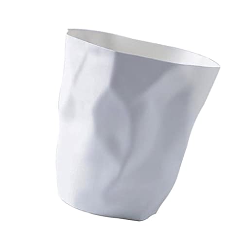 LOVIVER Kreativ Abfalleimer, Büro Mülleimer, Großer Papierkorb für Büro, Küche& Schlafzimmer, Büro Accessoires, Papiermülleimer, Weiß groß von LOVIVER