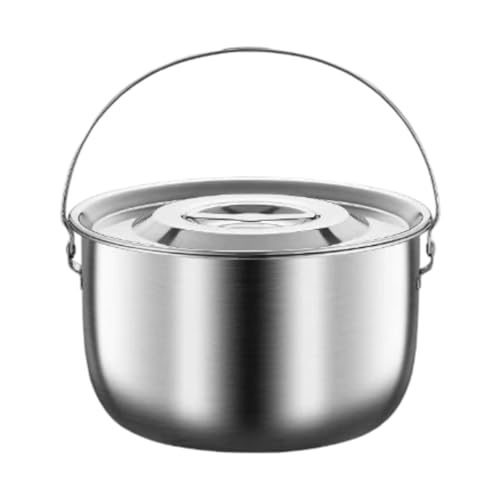 LOVIVER Campingtopf aus Edelstahl, tragbarer Kochtopf, Mehrzweck-Suppentopf mit Deckel und Griff zum Kochen, Restaurant, Camping, 5.0 Liter LOVIVER Campingtopf aus Edelstahl, tragbarer Kochtopf, Mehrzweck-Suppentopf mit Deckel und Griff zum Kochen, Restaurant, Camping, 5.0 Liter von LOVIVER