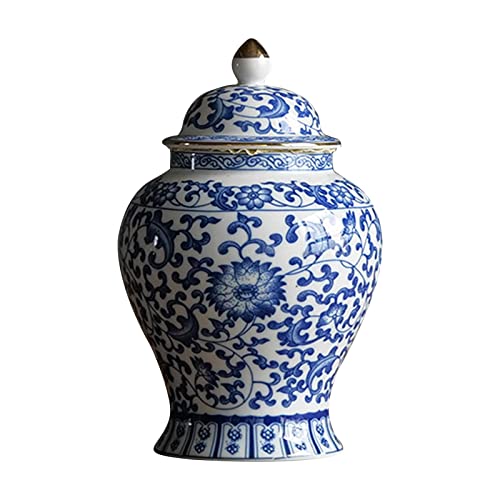 Chinesischer Stil Keramik Bud Vase Decor asiatische Decor Trockenblumenvase 1300 ml Porzellanglas, Stil A von LOVIVER