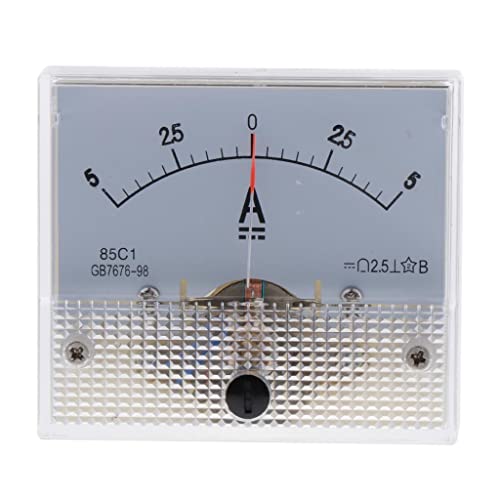LOVIVER DC Analog Amperemeter Ampere Meter Amp Panel 1A 5A 10AMechanischer Strommesser, 0-5A LOVIVER DC Analog Amperemeter Ampere Meter Amp Panel 1A 5A 10AMechanischer Strommesser, 0-5A von LOVIVER