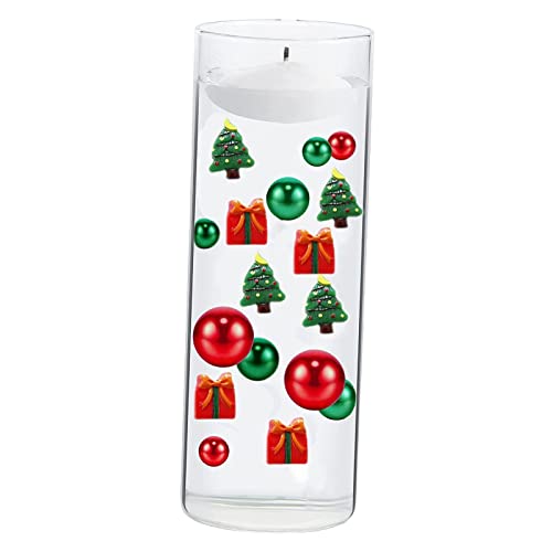 LOVIVER DIY Weihnachtsvasenfüller Perlen Ornamente Esszimmer Teelichter Geschenk Schwimmkerzen für die Dekoration Zuhause Hochzeit Abendessen Wohnzimmer, Weihnachtsbaum von LOVIVER