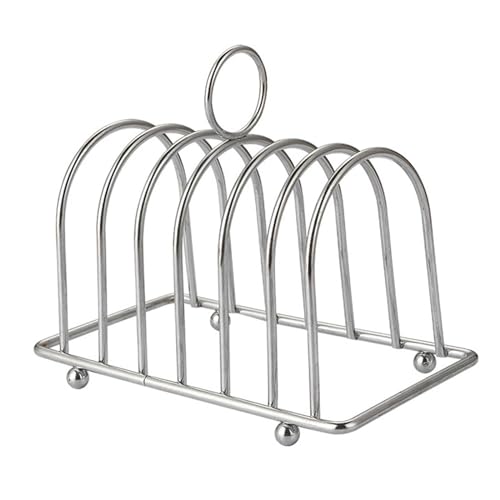 LOVIVER Edelstahl Toastständer, Edelstahl Verchromter Toasthalter, Brotständer Toastgestell Toast Rack, Toast Rack Holder, Frühstück Carry Erving Brotbrot Stand für Küche Esszimmer, Silber von LOVIVER