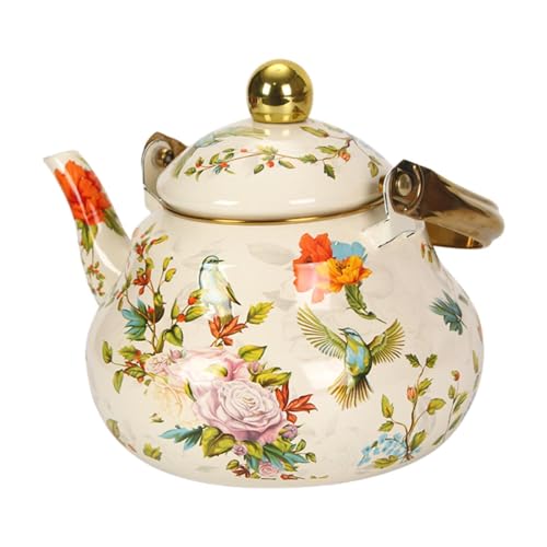 LOVIVER Emaille Teekessel Kaffeekanne Hitzemfantes Mehrnutzung verdickter Teekannen Wasserkessel für Party Home Tea Kochwasser Kaffee, 1.5 L LOVIVER Emaille Teekessel Kaffeekanne Hitzemfantes Mehrnutzung verdickter Teekannen Wasserkessel für Party Home Tea Kochwasser Kaffee, 1.5 L von LOVIVER
