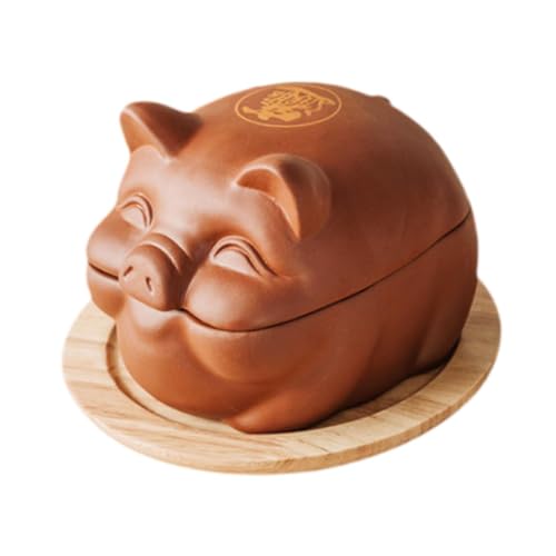 LOVIVER Gewürzschüssel Saucenbehälter Servierschüsseln Schweinebehälter Wiederverwendbare Salatschüssel Snackschüssel, 12.7 x 15.5 x 11.8 cm von LOVIVER