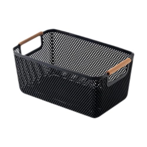 LOVIVER Hollow Storage Organizer Korb, Kleinkörper Korb, Dekoration Multi Use Wiederverwendbarer Desktop Organizer Mülleimer für Badezimmer Küche, Schwarz, L von LOVIVER