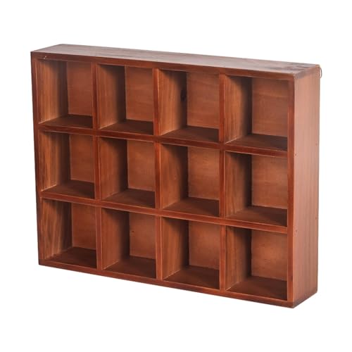 LOVIVER Holz mit 12 Fächern, Regal, schwebendes Regal zum Präsentieren von Miniaturen, Spielzeug und Zubehör, LOVIVER Holz mit 12 Fächern, Regal, schwebendes Regal zum Präsentieren von Miniaturen, Spielzeug und Zubehör, von LOVIVER