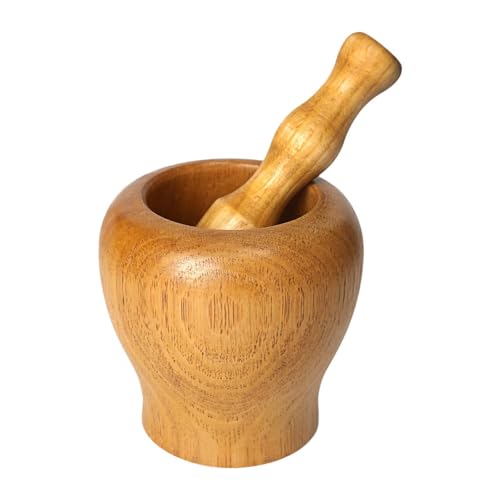 LOVIVER Holzmörser und Stößel Set Manuell Knoblauch Mincer Wiederverwendbare Küchengeräte tragbarer Knoblauchginger Mühle für Nüsse Chutney, M LOVIVER Holzmörser und Stößel Set Manuell Knoblauch Mincer Wiederverwendbare Küchengeräte tragbarer Knoblauchginger Mühle für Nüsse Chutney, M von LOVIVER