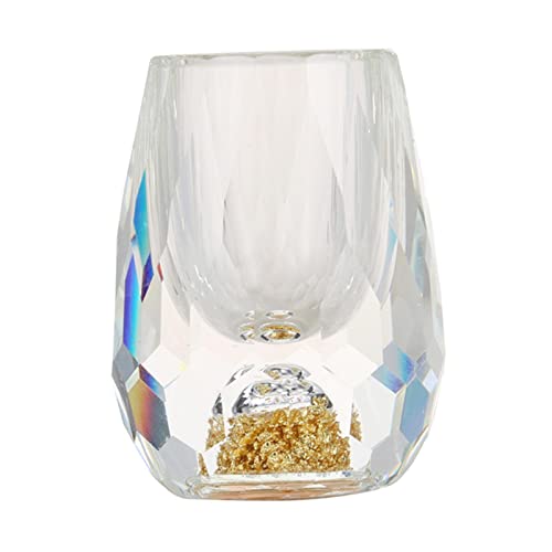 LOVIVER Kreatives Schnapsglas Weißgeist Glas Goldfolie im chinesischen Stil für Familienfeiern Urlaubspartys, Wassertropfen von LOVIVER