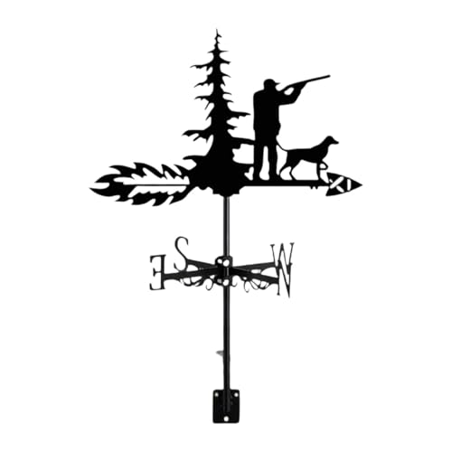 LOVIVER Mann Hund Wetterfahne Windrichtungsanzeiger Jagd Dekoration Metall Windfahne Windmesswerkzeug für Kuppeldach Pavillon LOVIVER Mann Hund Wetterfahne Windrichtungsanzeiger Jagd Dekoration Metall Windfahne Windmesswerkzeug für Kuppeldach Pavillon von LOVIVER