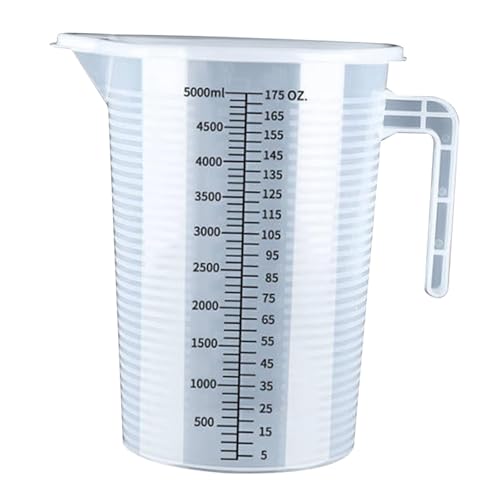 LOVIVER Messbecher, Lebensmittelqualität, Waage, multifunktional, transparent, Küchengeräte, Messbecher mit Deckel für Teeladen, Kaffee, Tee, 5000 Ml LOVIVER Messbecher, Lebensmittelqualität, Waage, multifunktional, transparent, Küchengeräte, Messbecher mit Deckel für Teeladen, Kaffee, Tee, 5000 Ml von LOVIVER