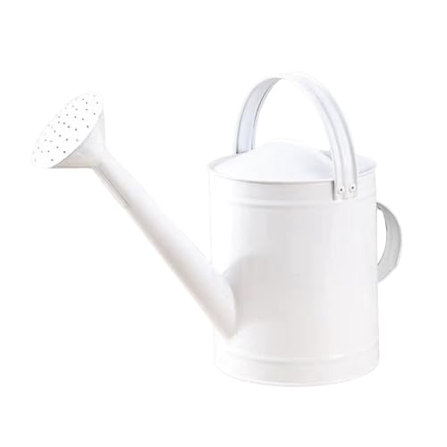 LOVIVER Metall-Gießkanne, 4 l, klassischer tragbarer Gartenkrug, Gartenwerkzeug, rostbeständig, für Pflanzen, Zimmerpflanzen, Hausblumen, Weiß von LOVIVER