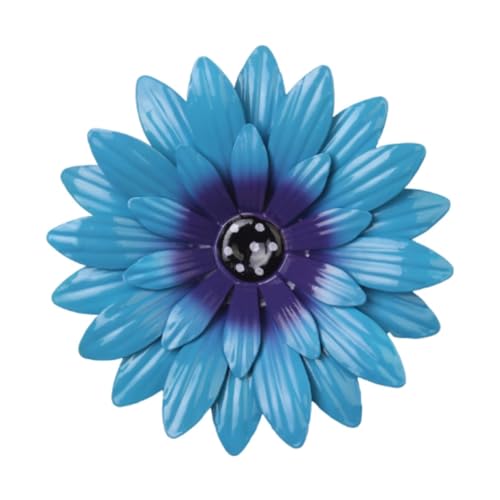 LOVIVER Metallblumen-Wanddekor, Ornament aus, 20 cm, Wandbehang, 3D-Dekoration, Blumenkunst für, Zaun, Garten, Wohnzimmer, Hof, Blau LOVIVER Metallblumen-Wanddekor, Ornament aus, 20 cm, Wandbehang, 3D-Dekoration, Blumenkunst für, Zaun, Garten, Wohnzimmer, Hof, Blau von LOVIVER