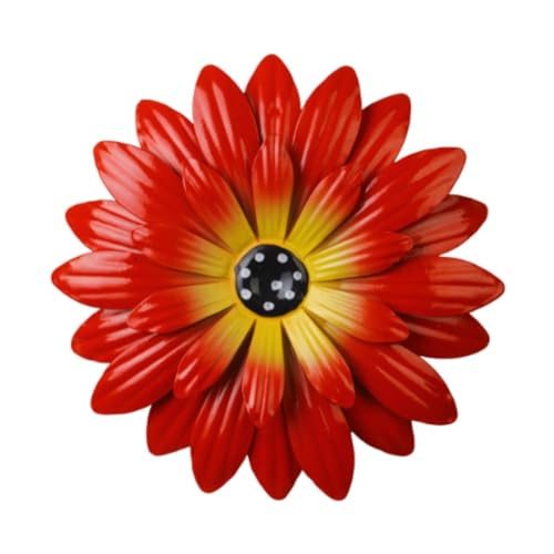 LOVIVER Metallblumen-Wanddekor, Ornament aus, 20 cm, Wandbehang, 3D-Dekoration, Blumenkunst für, Zaun, Garten, Wohnzimmer, Hof, Rot LOVIVER Metallblumen-Wanddekor, Ornament aus, 20 cm, Wandbehang, 3D-Dekoration, Blumenkunst für, Zaun, Garten, Wohnzimmer, Hof, Rot von LOVIVER
