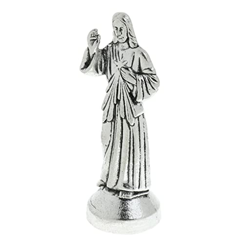 LOVIVER Mini Jesus Heilige Religiöse Figur Magnetische Dekoration Statue X1, Silber, 7cm von LOVIVER