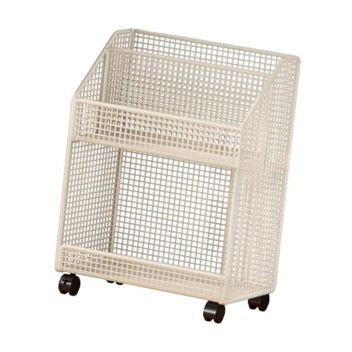 LOVIVER Rolling Book Cart mit Rad unter Schreibtisch Datei Organizer Cart Multifunktion Mobile Bücherregale für Küchenwäscherei Schlafzimmer, 2 Schichten von LOVIVER