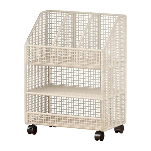 LOVIVER Rolling Book Cart mit Rad unter Schreibtisch Datei Organizer Cart Multifunktion Mobile Bücherregale für Küchenwäscherei Schlafzimmer, 3 Schichten LOVIVER Rolling Book Cart mit Rad unter Schreibtisch Datei Organizer Cart Multifunktion Mobile Bücherregale für Küchenwäscherei Schlafzimmer, 3 Schichten von LOVIVER