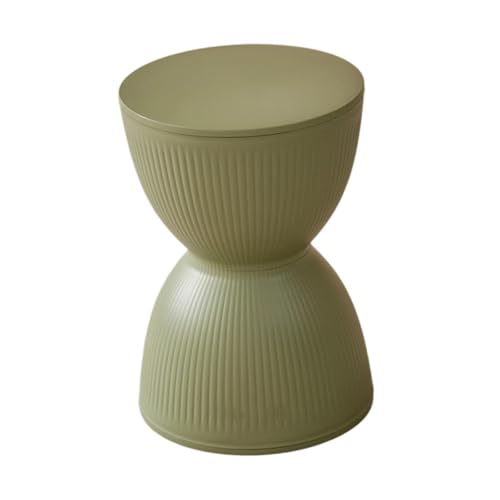 LOVIVER Runder Fußhocker, Fußhocker, kompakt, modisch, Mehrzweck-Wechselschuhhocker, Sitzhocker für Wohnzimmer, Spielzimmer, Wohnung, Zuhause, Hellgrün von LOVIVER
