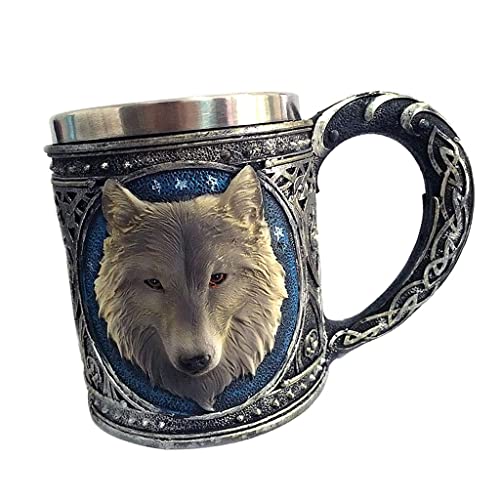 LOVIVER Schädel, Wolf Krug Trinkbecher Bier Kaffee Trinkgeschirr, Mehrfarbig, wie beschrieben LOVIVER Schädel, Wolf Krug Trinkbecher Bier Kaffee Trinkgeschirr, Mehrfarbig, wie beschrieben von LOVIVER