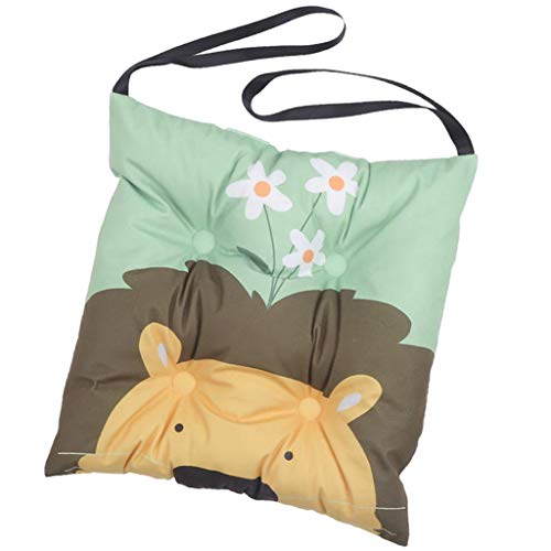 LOVIVER Sitzmatte, Stuhl-Sitzpolster, Cartoon-Design, bequemes Polyester mit Bändern, tragbares Terrassenkissen, Bodensitzkissen für das Wohnzimmer, Kaninchen (Löwe, 35x35cm) von LOVIVER
