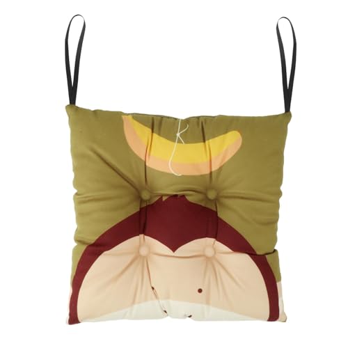 LOVIVER Sitzmatte, Stuhl-Sitzpolster, Cartoon-Design, bequemes Polyester mit Bändern, tragbares Terrassenkissen, Bodensitzkissen für das Wohnzimmer, AFFE, 30 cm x 30 cm von LOVIVER