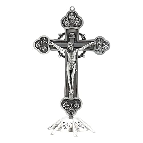 LOVIVER Stehendes Kruzifix- aus aus aus, religiöser, Kamin, Tischdekoration, christliche, Ornamente, Figuren, Zinn von LOVIVER