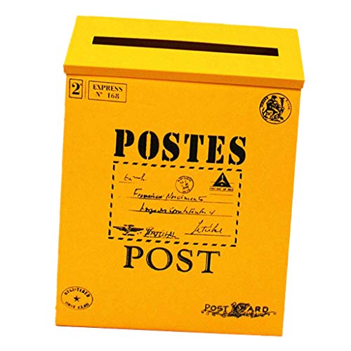 LOVIVER Stil Briefkasten Postkasten Mailbox Zeitungsbox, Gelb von LOVIVER