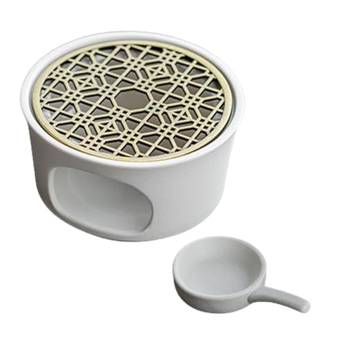 LOVIVER Teekannenwärmer aus Keramik, Tischgrill, multifunktionaler Kaffee-/Milch-/Teewärmer, kochender Tee zum Wandern im Freien, Weiß von LOVIVER