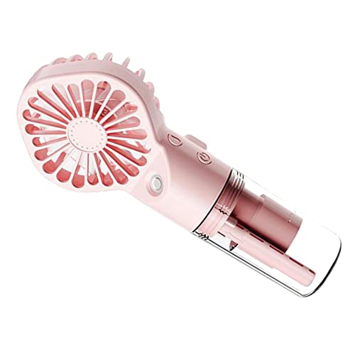 LOVIVER Tragbarer Nebelventilator, Wassersprühnebelventilator, wiederaufladbar, 4 einstellbare Geschwindigkeiten, Wasser auffüllen, Mini-Ventilator, ROSA von LOVIVER
