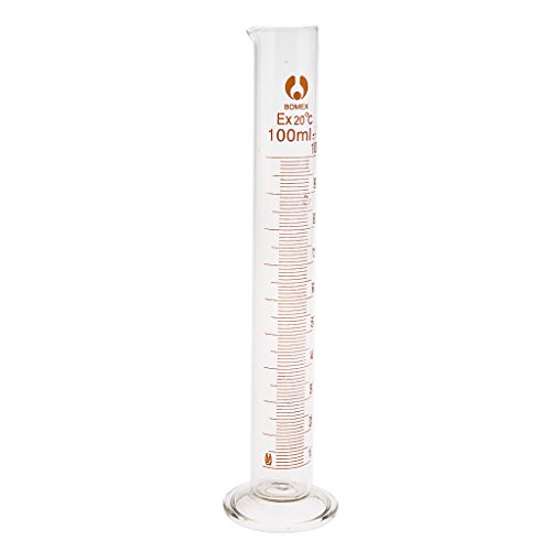 LOVIVER Messzylinder ßkolben Messglas Aus Glas 100ml / 250ml / 500ml, Klar, 100ml von LOVIVER