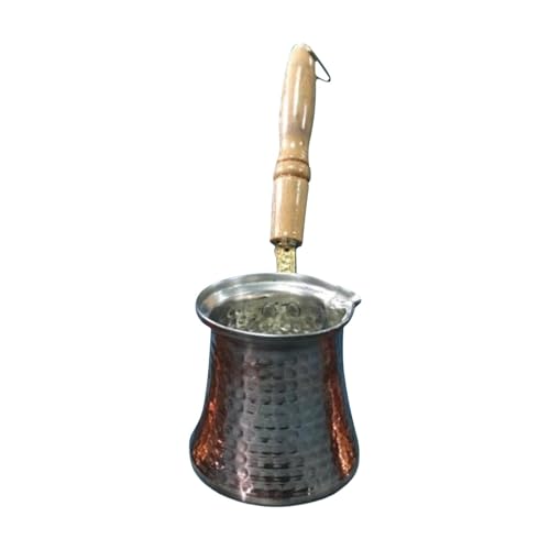 LOVIVER Türkische Kaffeekanne Kaffee Cezve Haushalt Türkische Kaffeekanne Induktion Tee Maker Kupfer Zubehör Griechisch Arabisch Kaffeekanne, 270 ml von LOVIVER