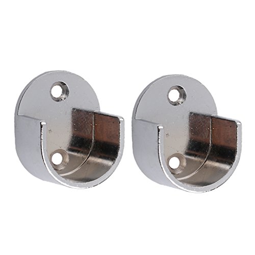 LOVIVER Vorhänge Gardinenstange Wandhalterung Wandlager Klammern Recess Brackets 2er Pack, 25mm von LOVIVER