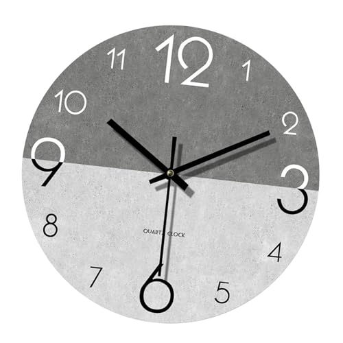 LOVIVER Wanduhr Kunstuhr Holz Nicht Stilvolle dekorative Uhr Ornament für Arbeitszimmer Esszimmer Home Office Dekoration, Helldunkelgrau LOVIVER Wanduhr Kunstuhr Holz Nicht Stilvolle dekorative Uhr Ornament für Arbeitszimmer Esszimmer Home Office Dekoration, Helldunkelgrau von LOVIVER