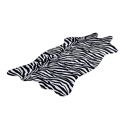 LOVIVER Weicher Tierhaut Teppich Rutschfester Matten Teppich, Simulierte Tierhaut, Maschinenwaschbar, rutschfest, Zebra von LOVIVER