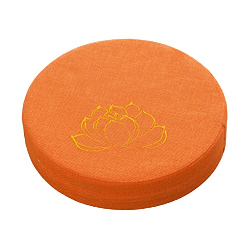 LOVIVER Yoga-Meditationskissen, bequemes Sitzkissen, japanische Tatami-Matte, Bodenkissen für Yoga, Schlafzimmer, Teezeremonie, Frauen, Geschenke, Orange 6cm von LOVIVER