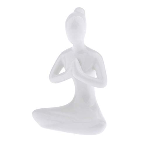LOVIVER Yoga Deko Figur Skulptur Dekofigur Dekoobjekt für Aufenthaltsraum, Esszimmer, Outdoor, Style-02 von LOVIVER