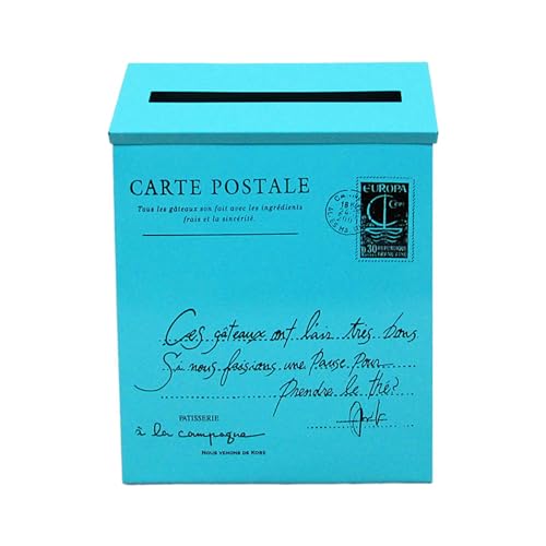 LOVIVER Zeitungshalter-Box, Briefkasten, große Kapazität, Briefkasten zur Wandmontage, Briefkasten für Haustür, Hof, Tor, Blau LOVIVER Zeitungshalter-Box, Briefkasten, große Kapazität, Briefkasten zur Wandmontage, Briefkasten für Haustür, Hof, Tor, Blau von LOVIVER