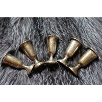 Vintage Sterling Silber 925 Geschirr Towle Herzliche Kelbe Gewichtig & Verstärkt #58 Set Von 5 Alte Patina von LOVNTG