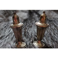 Vintage Sterlingsilber 925 Geschirr Empire Salt Und Pepper Shaker Set #231 Von Zwei von LOVNTG