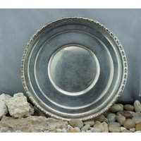 sterling Silber Massiv 925 Teller Vintage Küchentisch Serviertisch Sammlerstück 243 Gramm 9 3/4'' Durchmesser Hst2 von LOVNTG