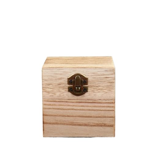 LOVSSU Holz Aufbewahrungsbox 1 Pc Retro Schmuck Box Organizer Desktop Holz Lagerung Rechteck Fall Dekoration Handgefertigte Holz Quadratische Box FüR Bastelbedarf(Brown) von LOVSSU