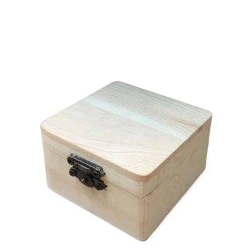 LOVSSU Holz Aufbewahrungsbox 1 Stück Holzverpackung Aufbewahrungsbox Retro Schmuckschatulle Hone Hand Dekoration Holzkiste FüR Bastelbedarf von LOVSSU