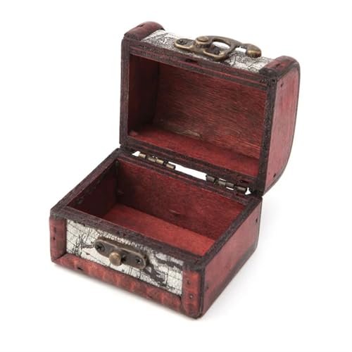LOVSSU Holz Aufbewahrungsbox 2 Stücke Holz Schmuck Aufbewahrungsbox Fall Halter Vintage Schatztruhe FüR Bastelbedarf von LOVSSU