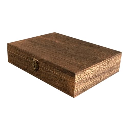 LOVSSU Holz Aufbewahrungsbox Schatztruhe Schmuckschatulle Schmuckschatulle Aufbewahrungsorganisator Abschließbare Exquisite Holzaufbewahrungsbox mit Schloss FüR Bastelbedarf von LOVSSU