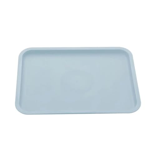 LOVSSU Kunststofftablett FüR Die KüChe Rechteckige Palette Kunststoff Mehrere Farben Lagerung Tablett Tablett Haushalt FüR Die KüChe(Light Blue) von LOVSSU