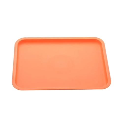 LOVSSU Kunststofftablett FüR Die KüChe Rechteckige Palette Kunststoff Mehrere Farben Lagerung Tablett Tablett Haushalt FüR Die KüChe(Orange) von LOVSSU
