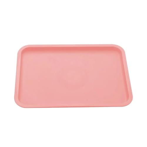 LOVSSU Kunststofftablett FüR Die KüChe Rechteckige Palette Kunststoff Mehrere Farben Lagerung Tablett Tablett Haushalt FüR Die KüChe(Pink) von LOVSSU