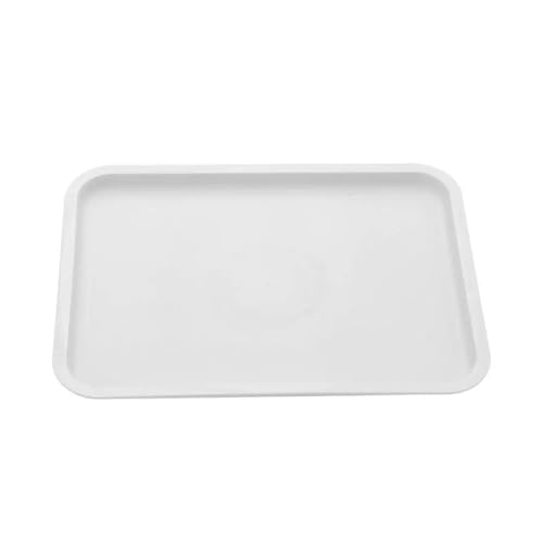 LOVSSU Kunststofftablett FüR Die KüChe Rechteckige Palette Kunststoff Mehrere Farben Lagerung Tablett Tablett Haushalt FüR Die KüChe(White) von LOVSSU