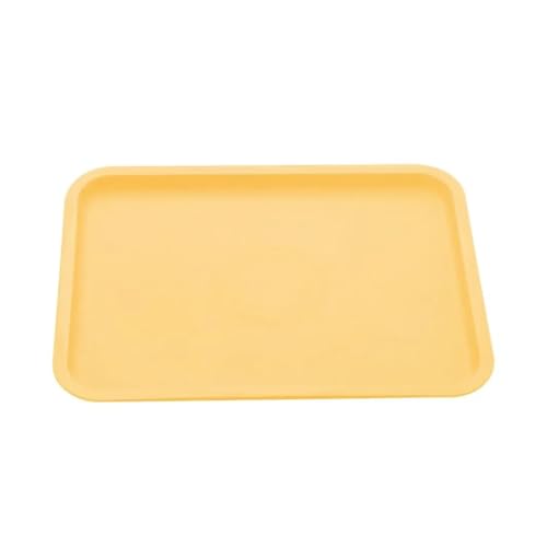 LOVSSU Kunststofftablett FüR Die KüChe Rechteckige Palette Kunststoff Mehrere Farben Lagerung Tablett Tablett Haushalt FüR Die KüChe(Yellow) von LOVSSU